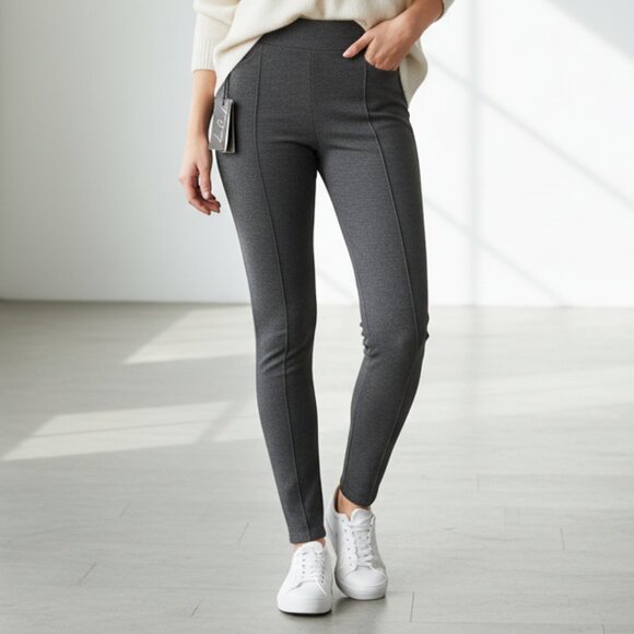 Aritzia Talula Claremont Leggings Pant High Rise Waist Skinny Leg Grey Size 0 - Picture 1 of 16